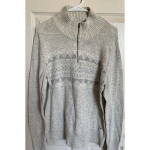 NWT Eddie Bauer Snowberry Quarter Zip Sweater